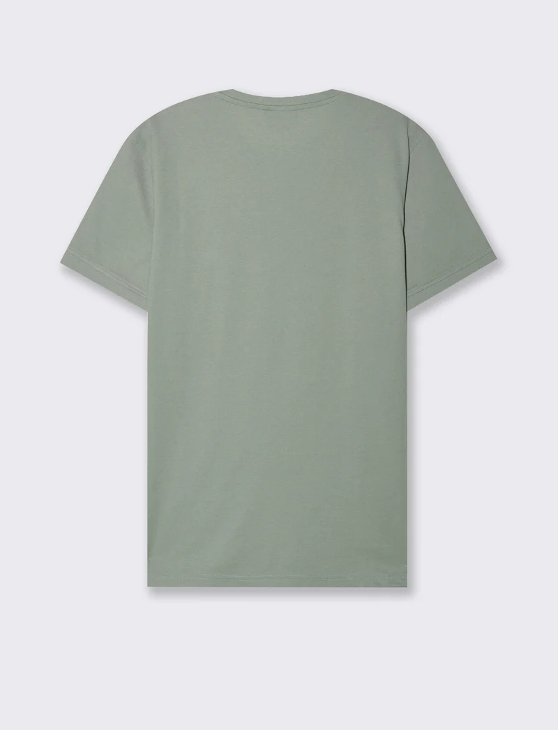 T-shirt in piquet da uomo - Verde
