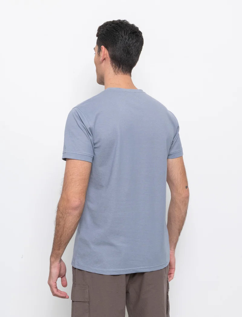 T-shirt in piquet da uomo - Celeste