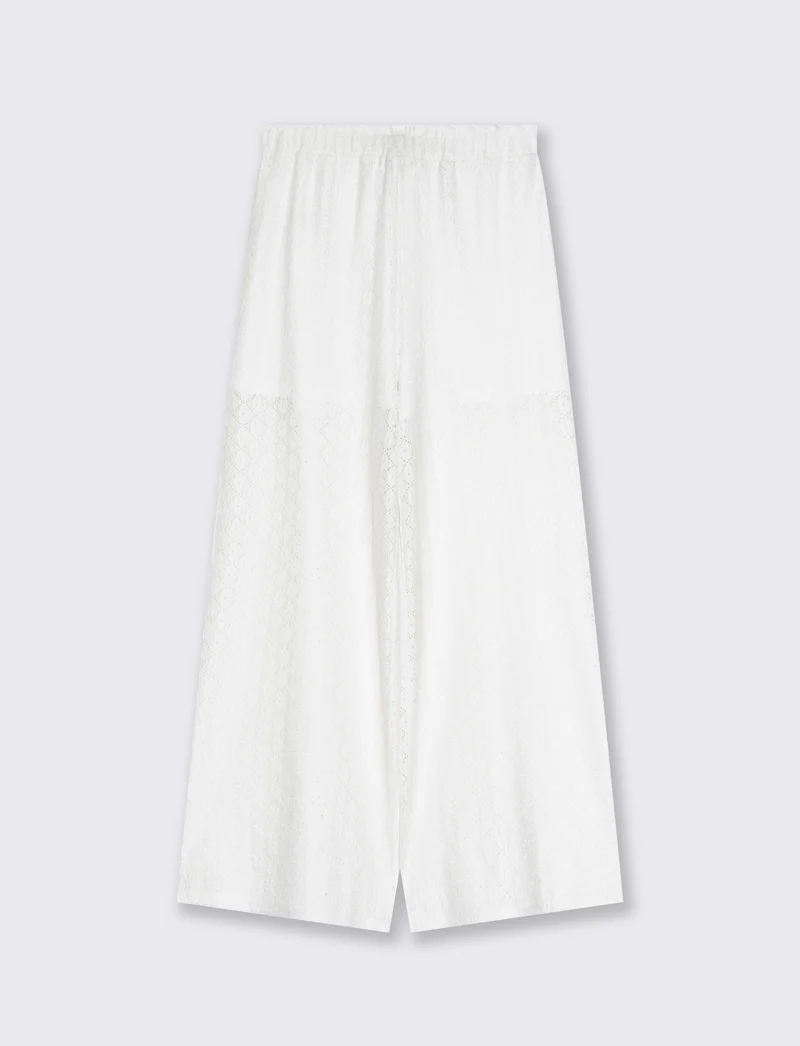 Pantalone in pizzo da donna - Bianco