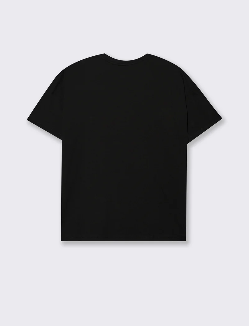 T-shirt con applicazione da donna - Nero