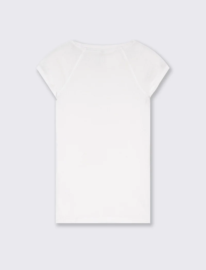 T-shirt basica da donna - Bianco