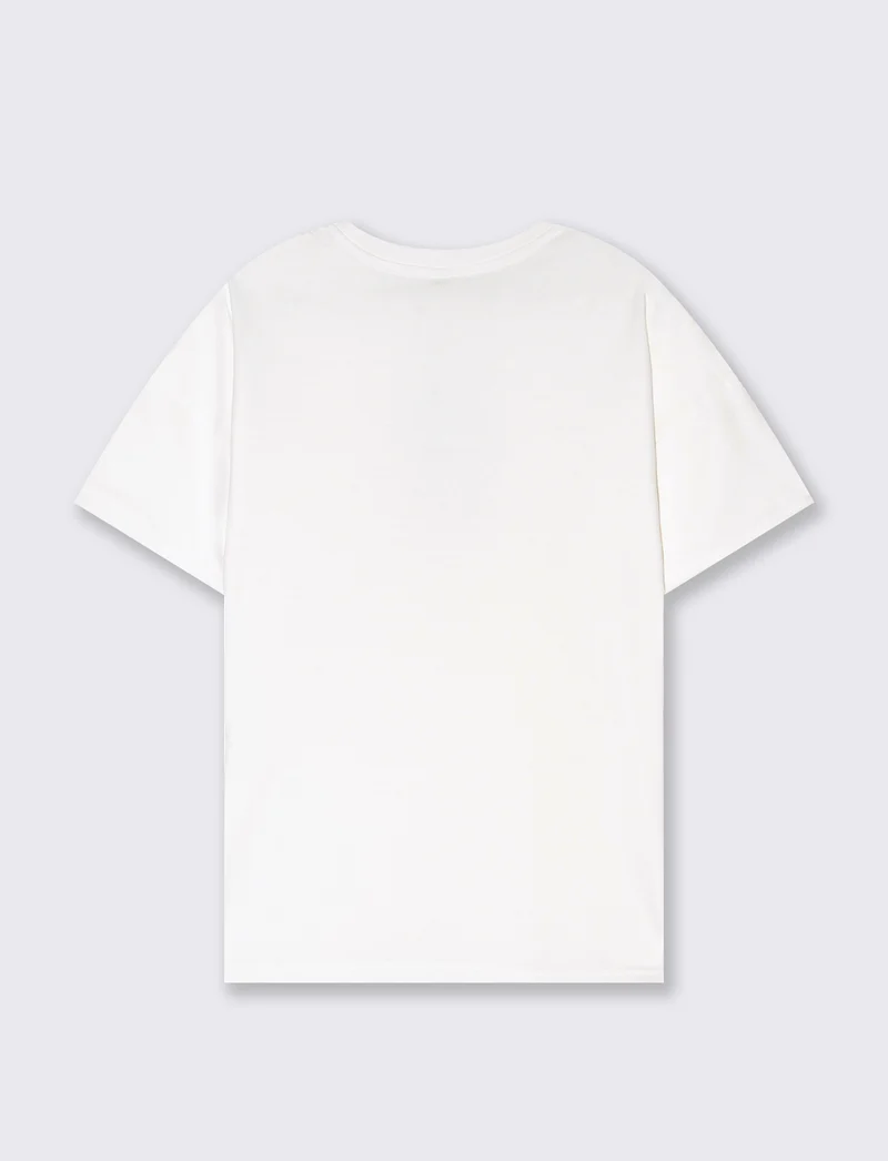 T-shirt con applicazione da donna - Bianco