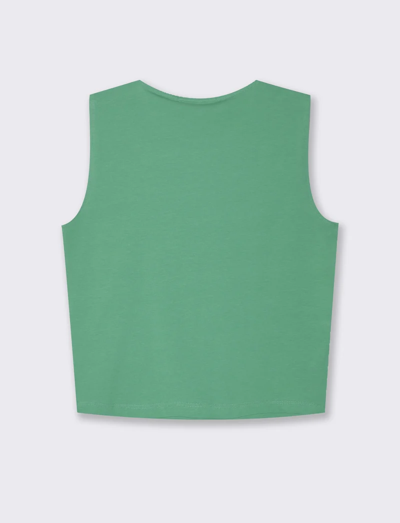 Top basico da donna - Verde smeraldo