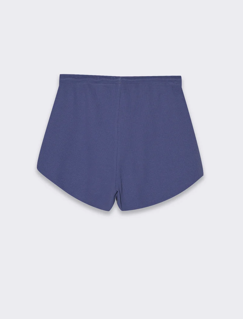 Short con elastico in vita da donna - Mirtillo
