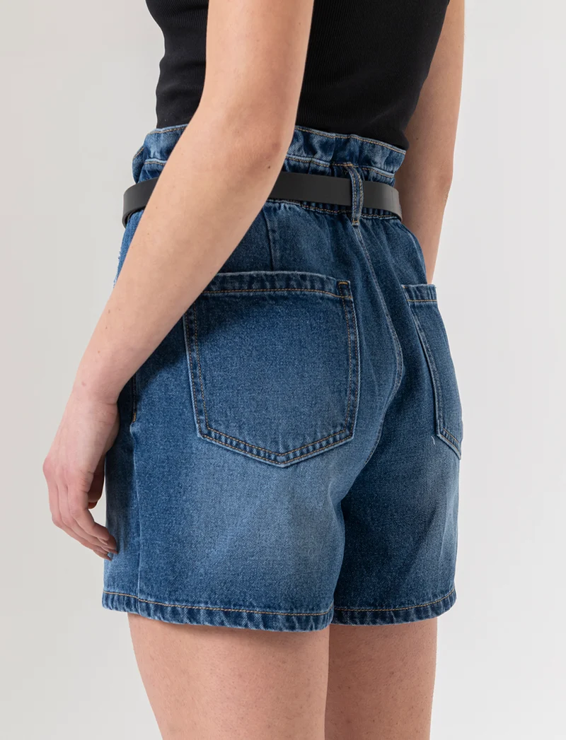 Short con cintura da donna - Denim