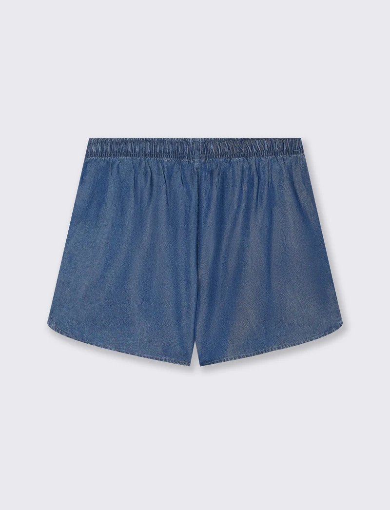 Short con coulisse da donna - DENIM SCURO