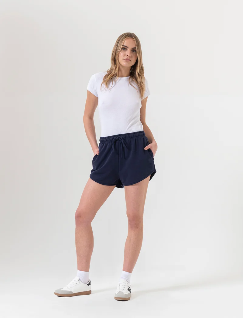 Short con coulisse da donna - Blu