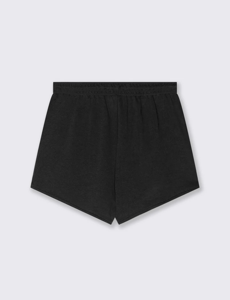 Short con coulisse da donna - Nero