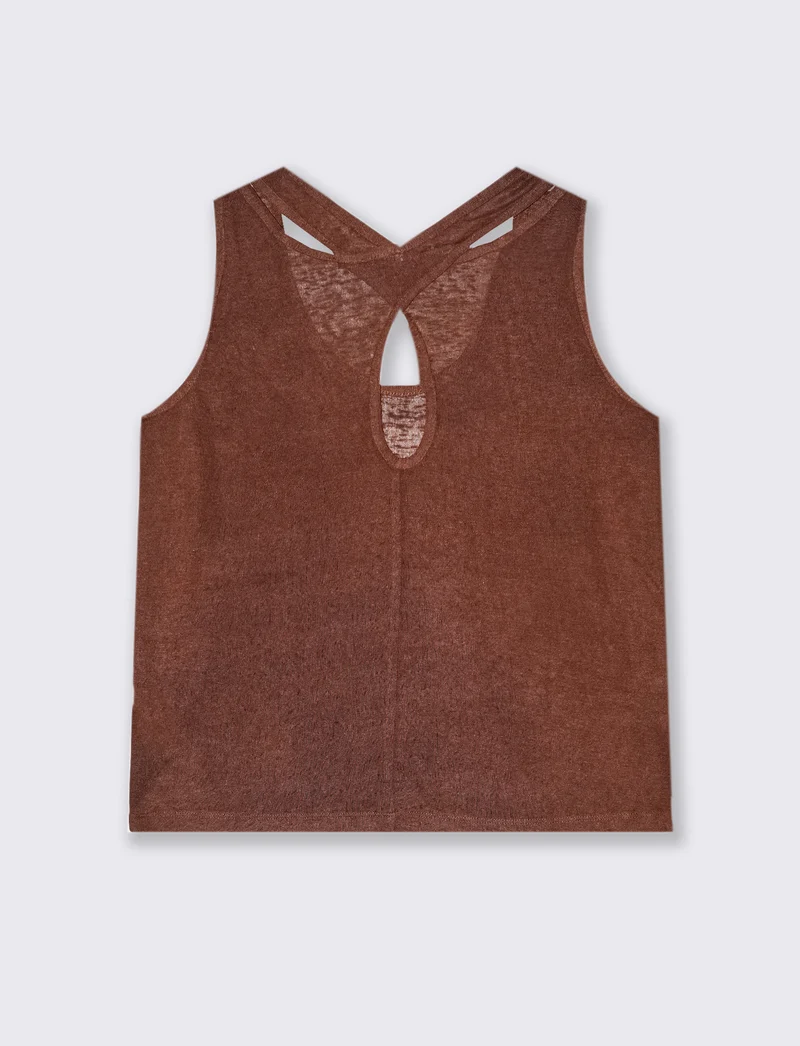 Top in tessuto effetto lino da donna - Caffe'