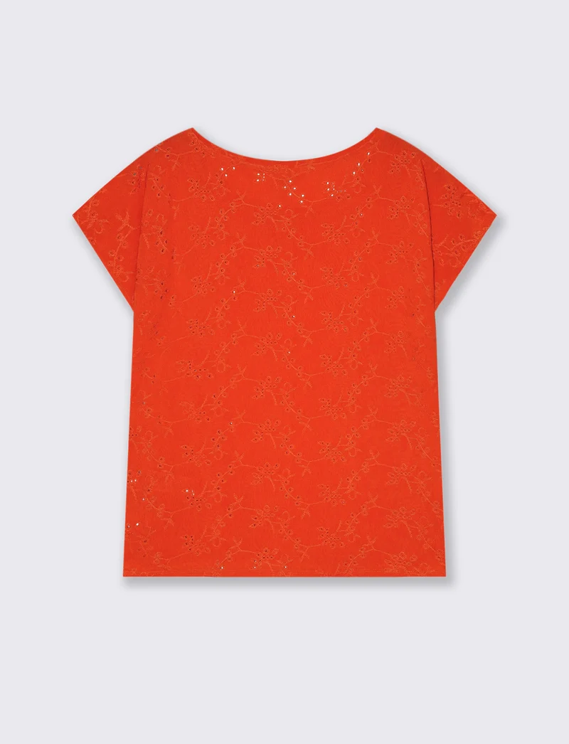T-shirt in pizzo da donna - Arancio