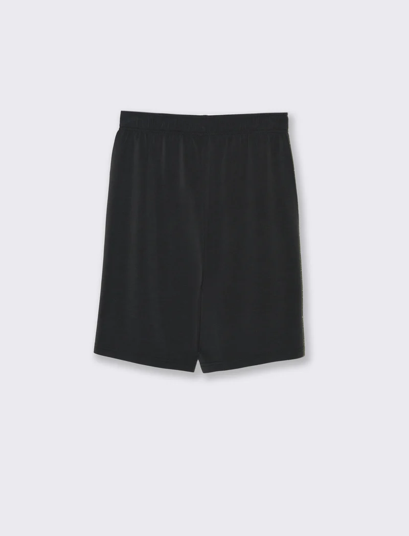 Bermuda con coulisse da donna - Nero