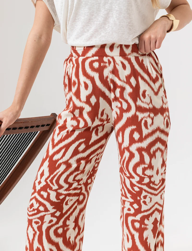 Pantalone con fusciacca in vita da donna - var 2