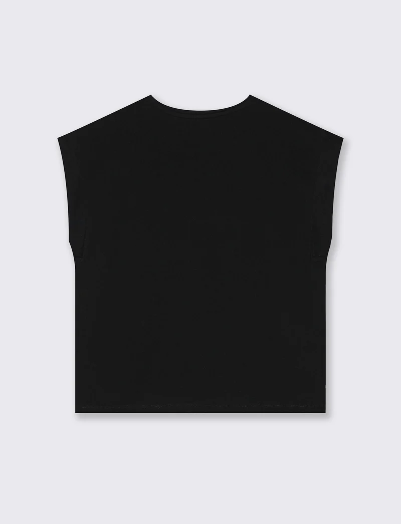 T-shirt con stampa e paillettes da donna - var 2