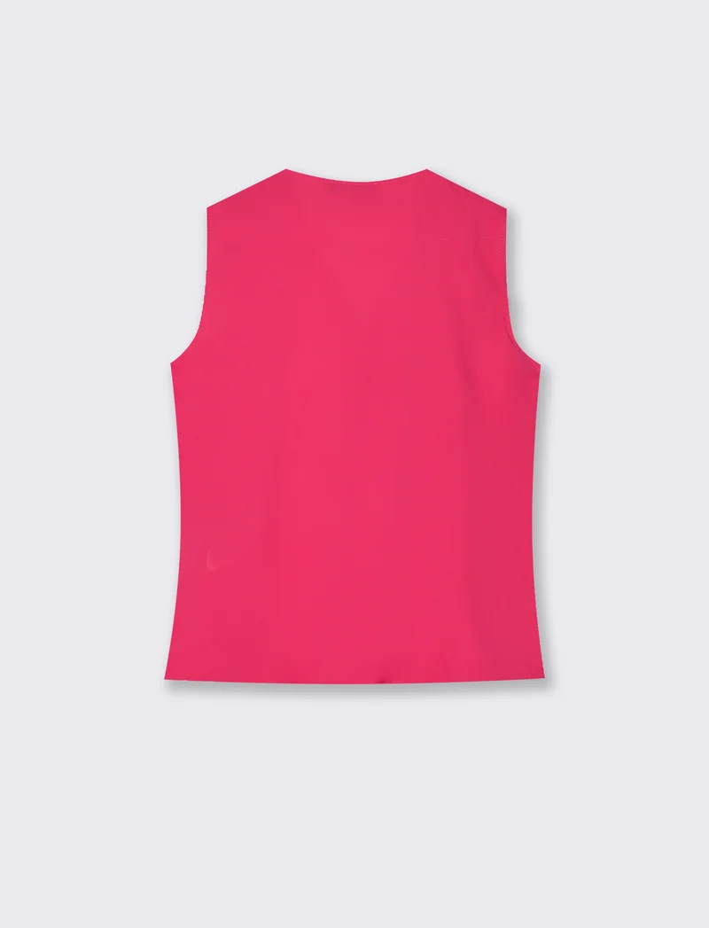 Top con rouches sul davanti - Fuxia