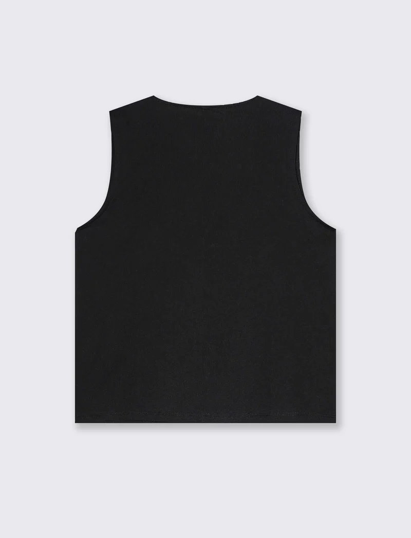 T-shirt con rouches da donna - Nero