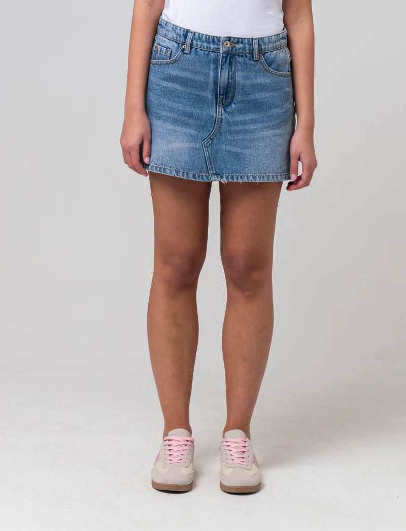 Gonna pantalone in denim da donna - Denim
