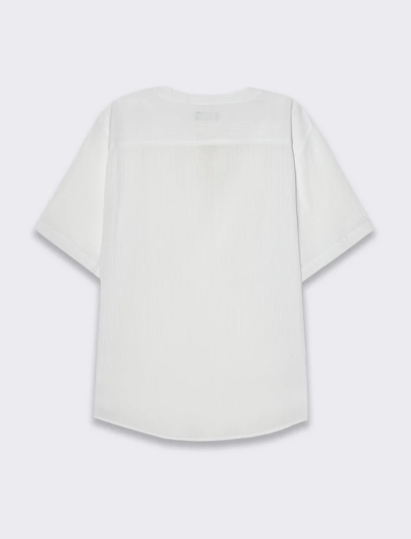 Casacca effetto crepe da uomo - Bianco