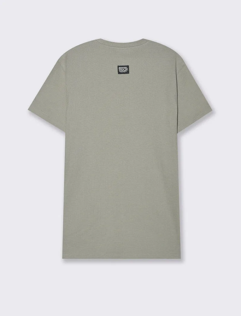 T-shirt waffle boxy fit da uomo - Verde