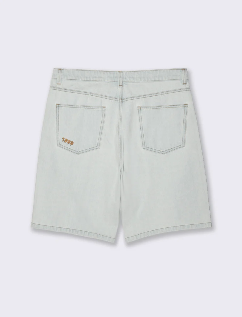 Bermuda di jeans baggy fit da uomo - Denim chiaro