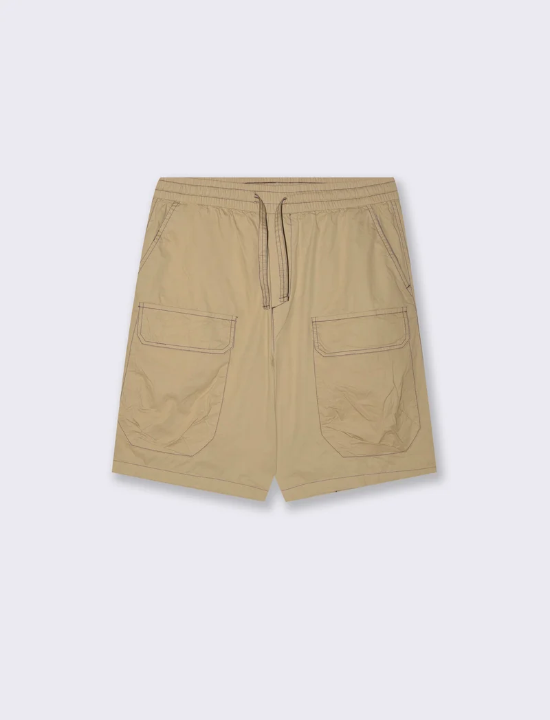 Bermuda jogger cargo relaxed fit da uomo - Beige