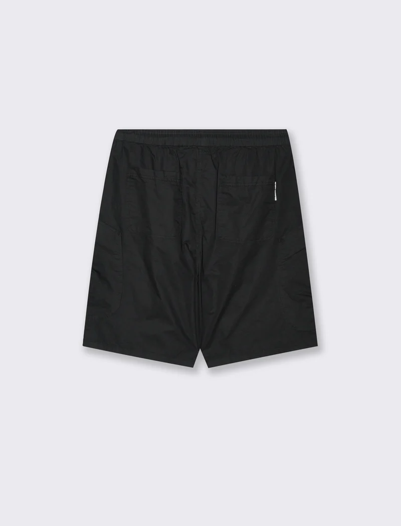 Bermuda jogger cargo relaxed fit da uomo - Nero