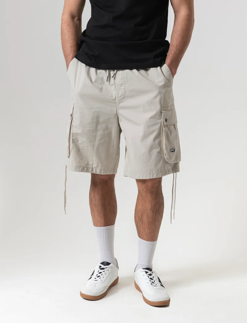 Bermuda jogger cargo relaxed fit da uomo - Grigio ghiaccio