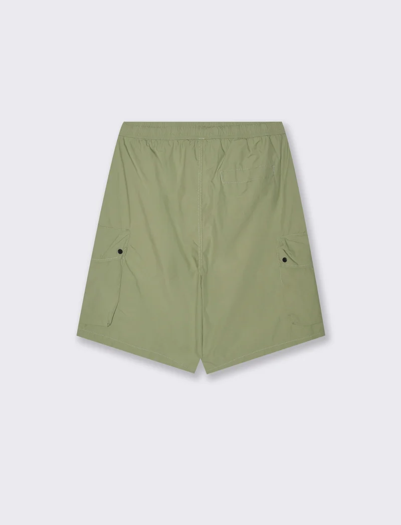 Bermuda cargo con cinturino relaxed fit da uomo - Verde salvia