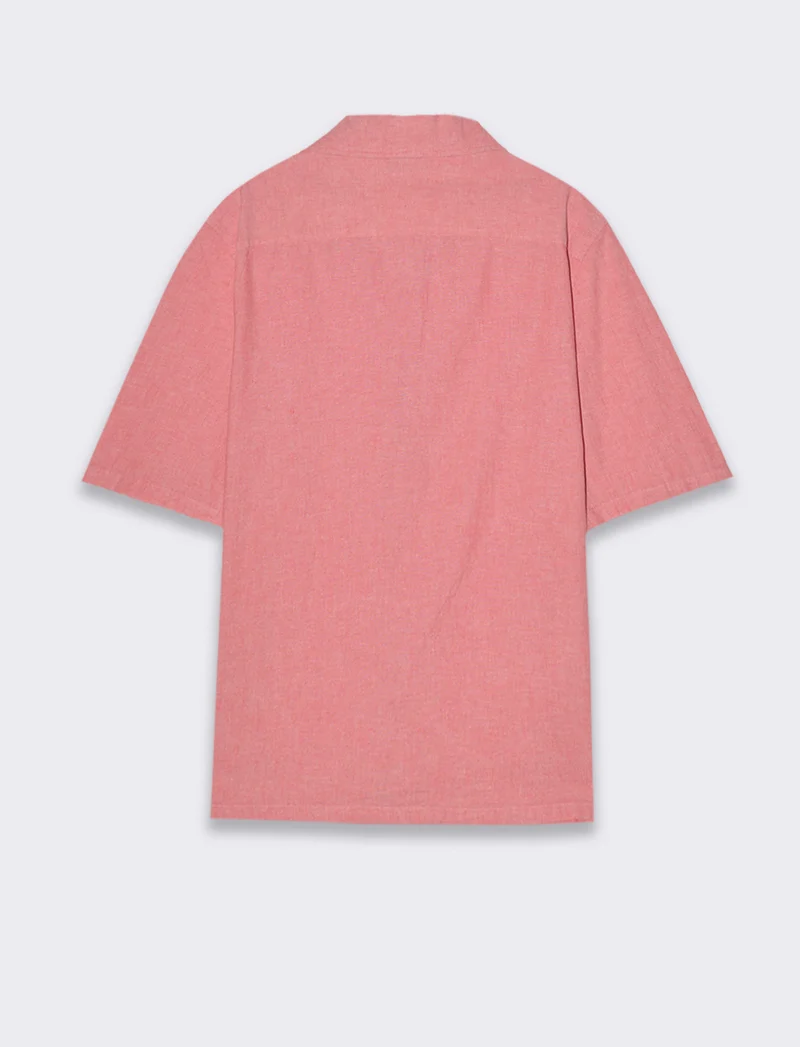 Camicia manica corta goffrata da uomo - Grigio ghiaccio