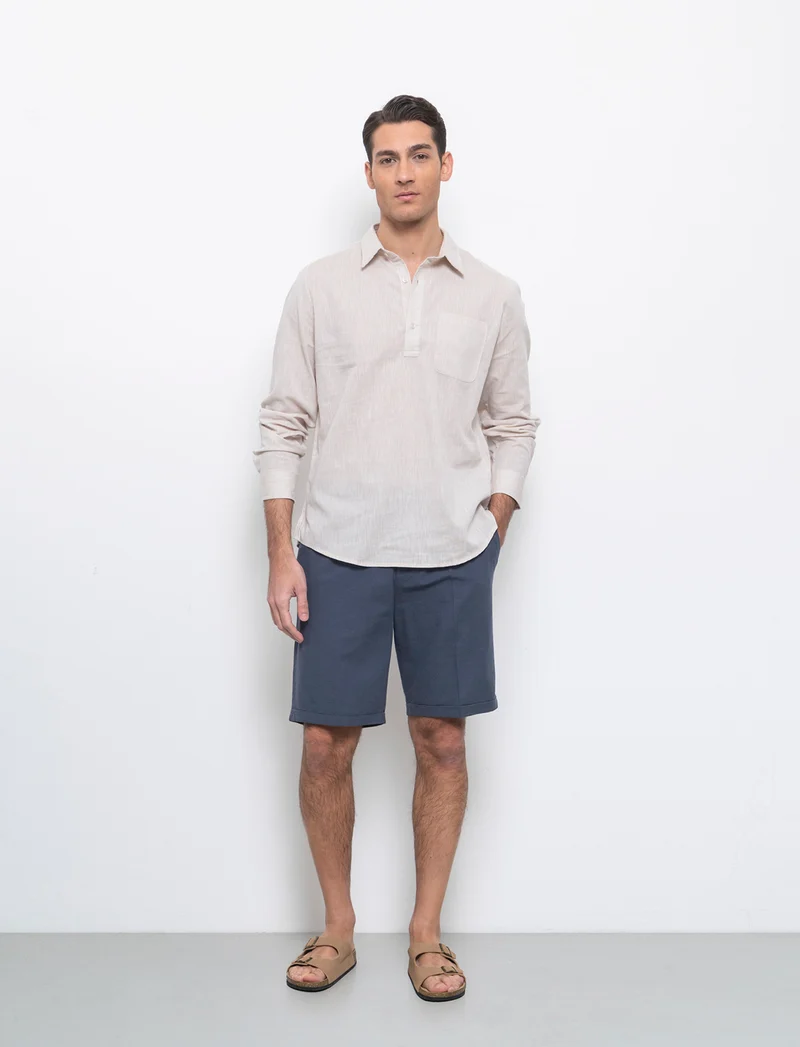 Bermuda vita jogger misto lino da uomo - Avion