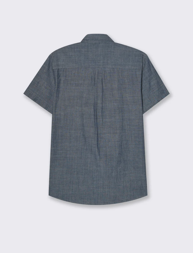 Camicia di cotone effetto denim da uomo - Denim