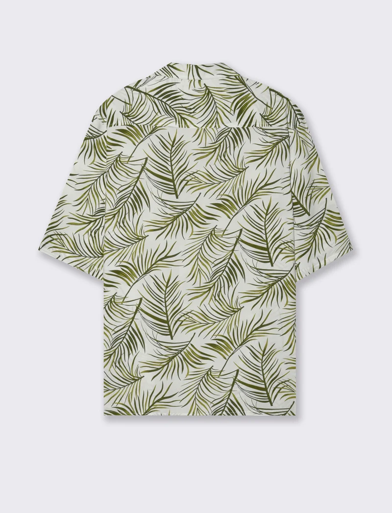 Camicia a fantasia in viscosa da uomo - Verde