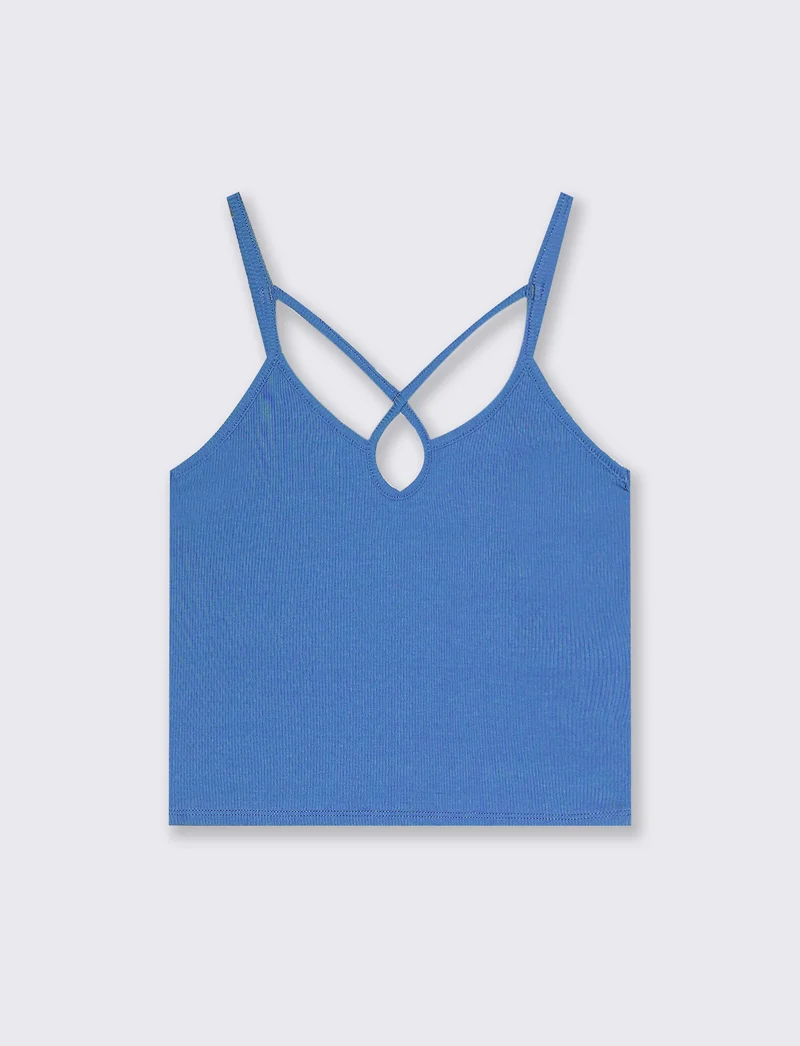 Top a costine da donna - Bluette