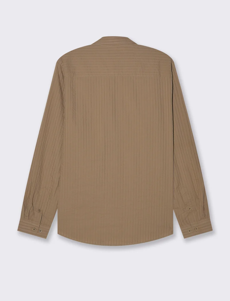 Casacca in tessuto seer sucker da uomo - Grigio tortora