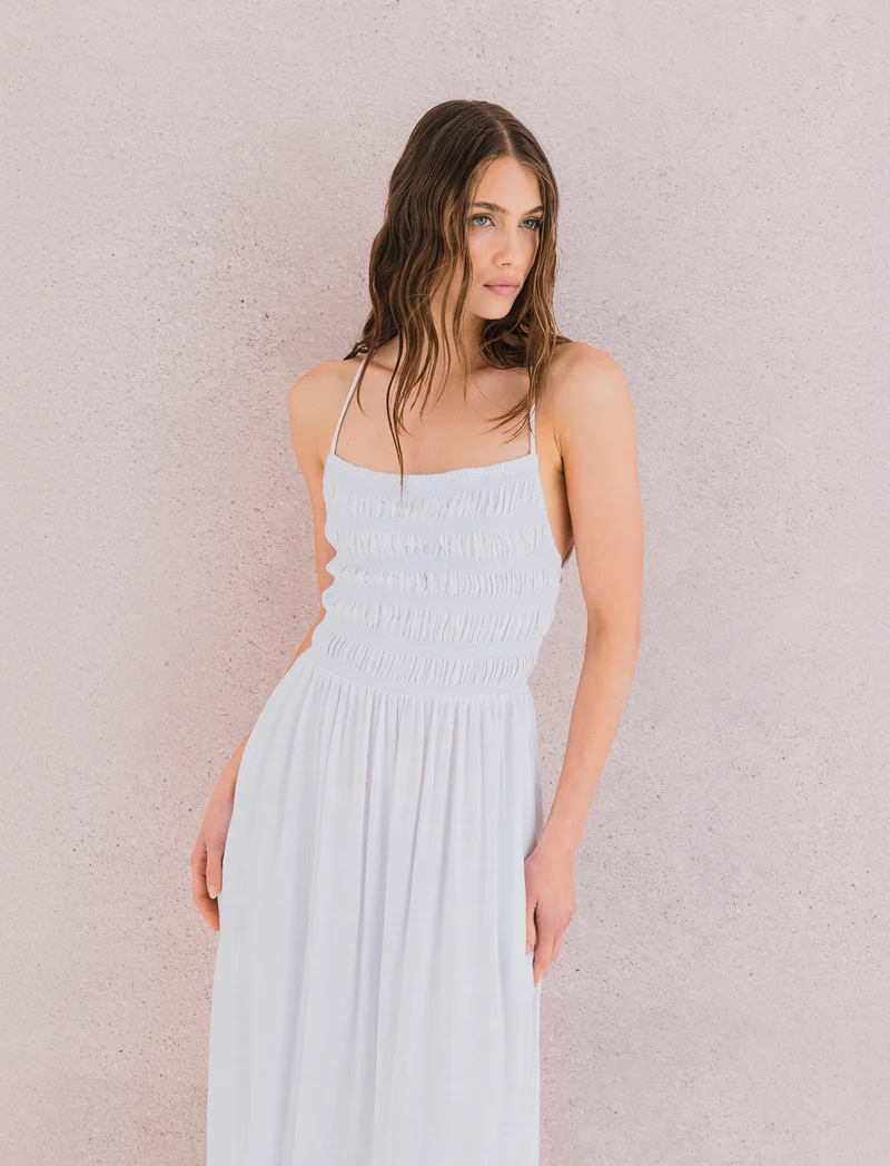 Abito con spalline da donna - Bianco
