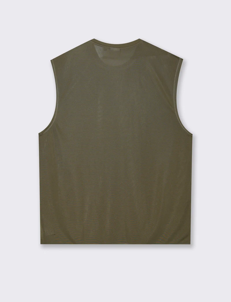 Canotta da allenamento da uomo - Verde militare