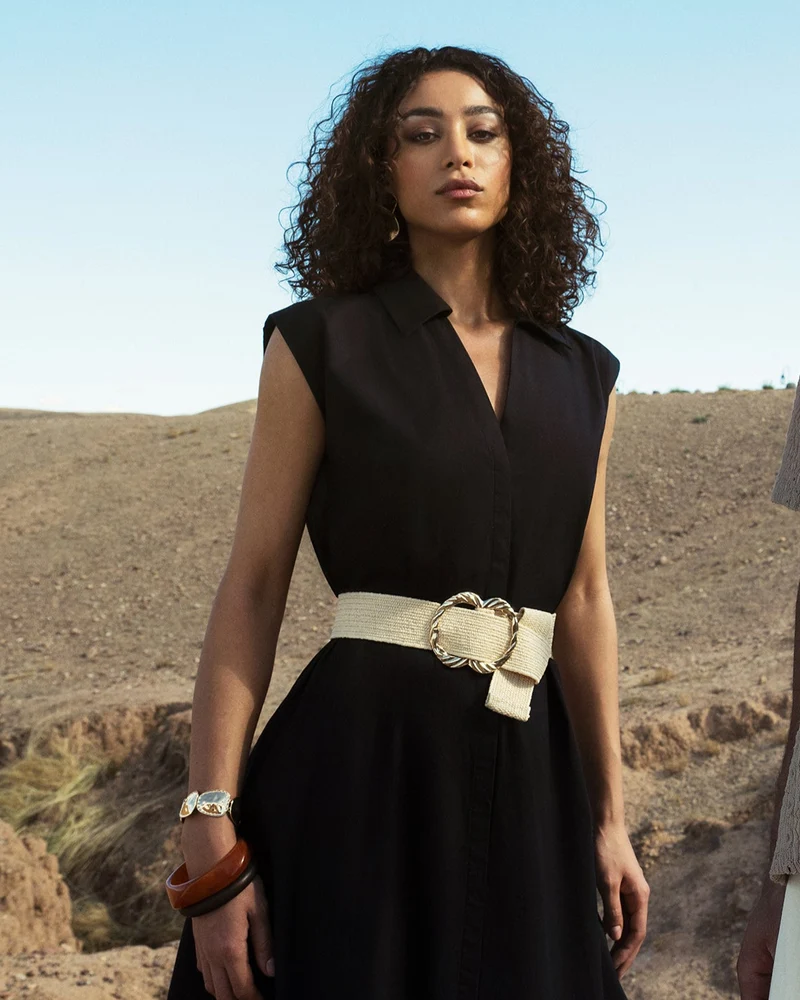 Vestito chemisier da donna - Nero