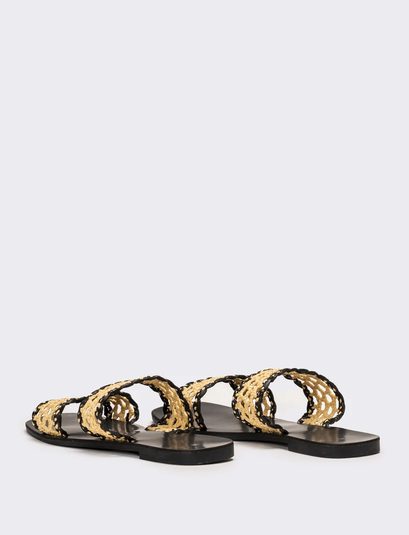 Mule da donna traforata - Nero