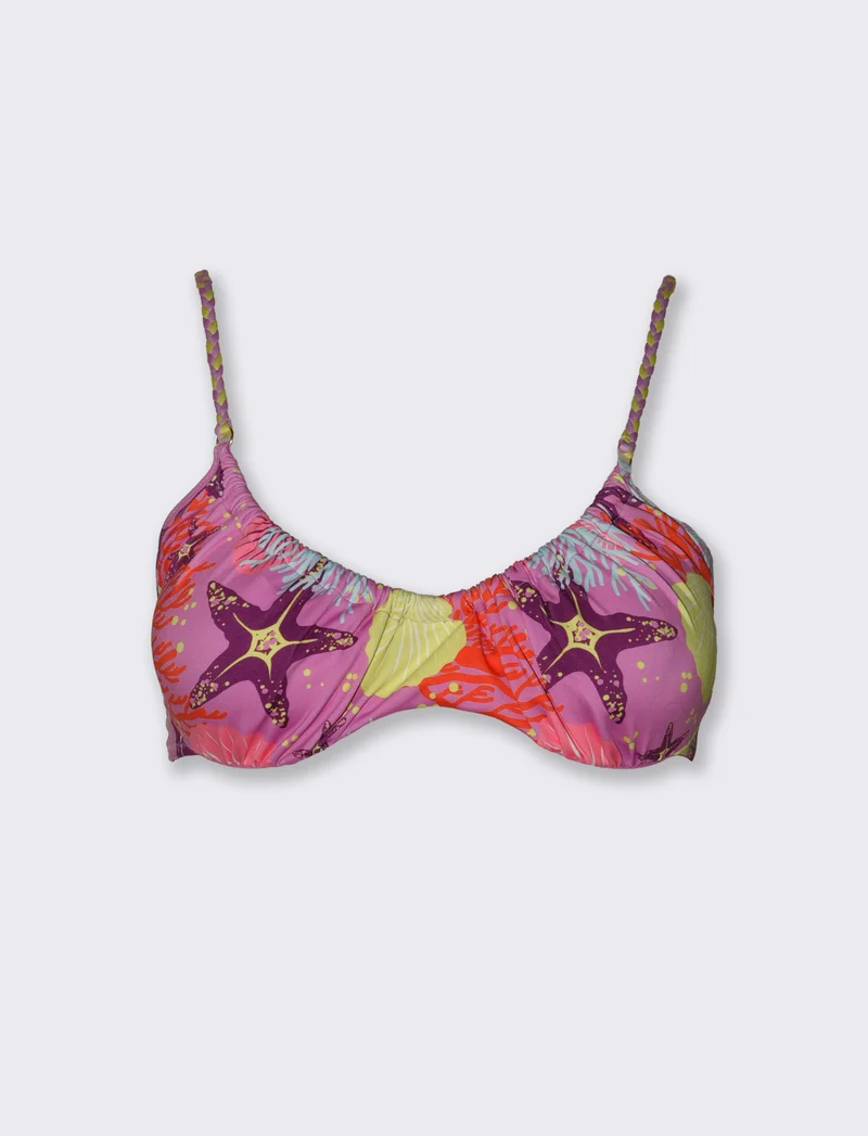 Reggiseno mare donna balconcino stampa - Multicolore