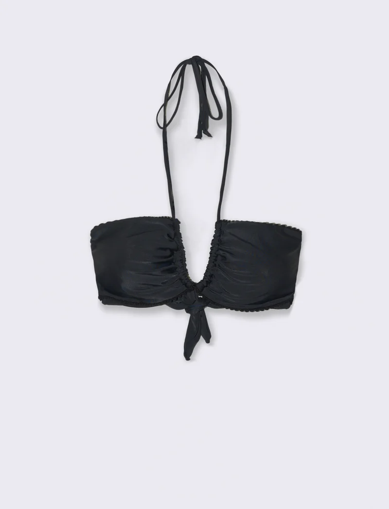 Reggiseno mare donna fascia capovolta - Nero