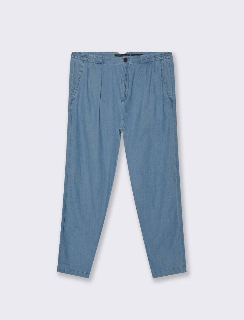 Pantalone chino in denim leggero da uomo - Denim chiaro