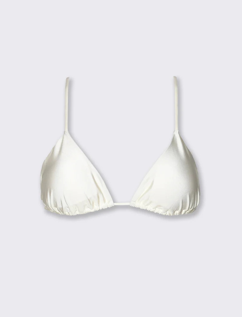 Reggiseno triangolo liscio - Bianco sporco