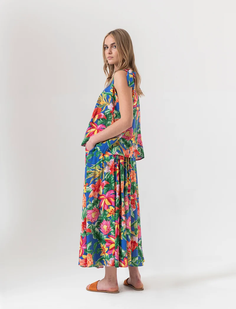 Gonna lunga con tasche da donna - var 2
