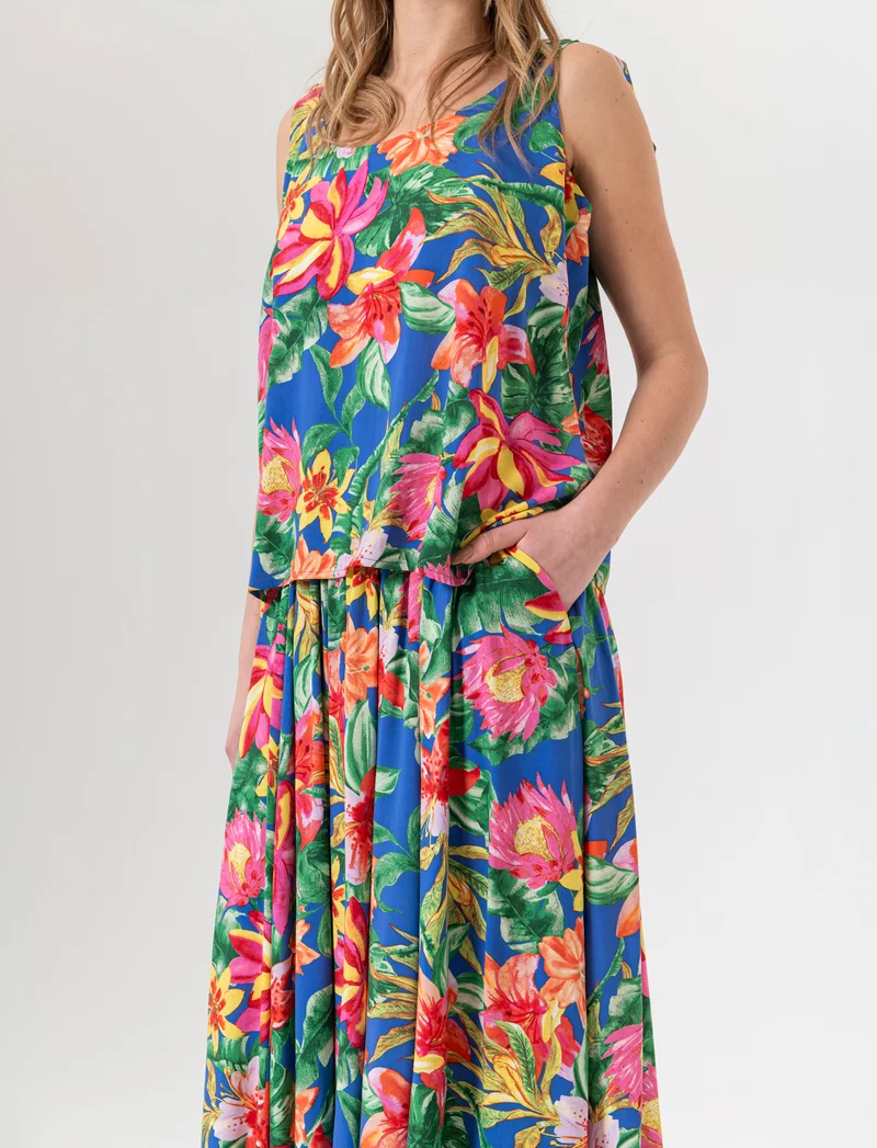 Gonna lunga con tasche da donna - var 2