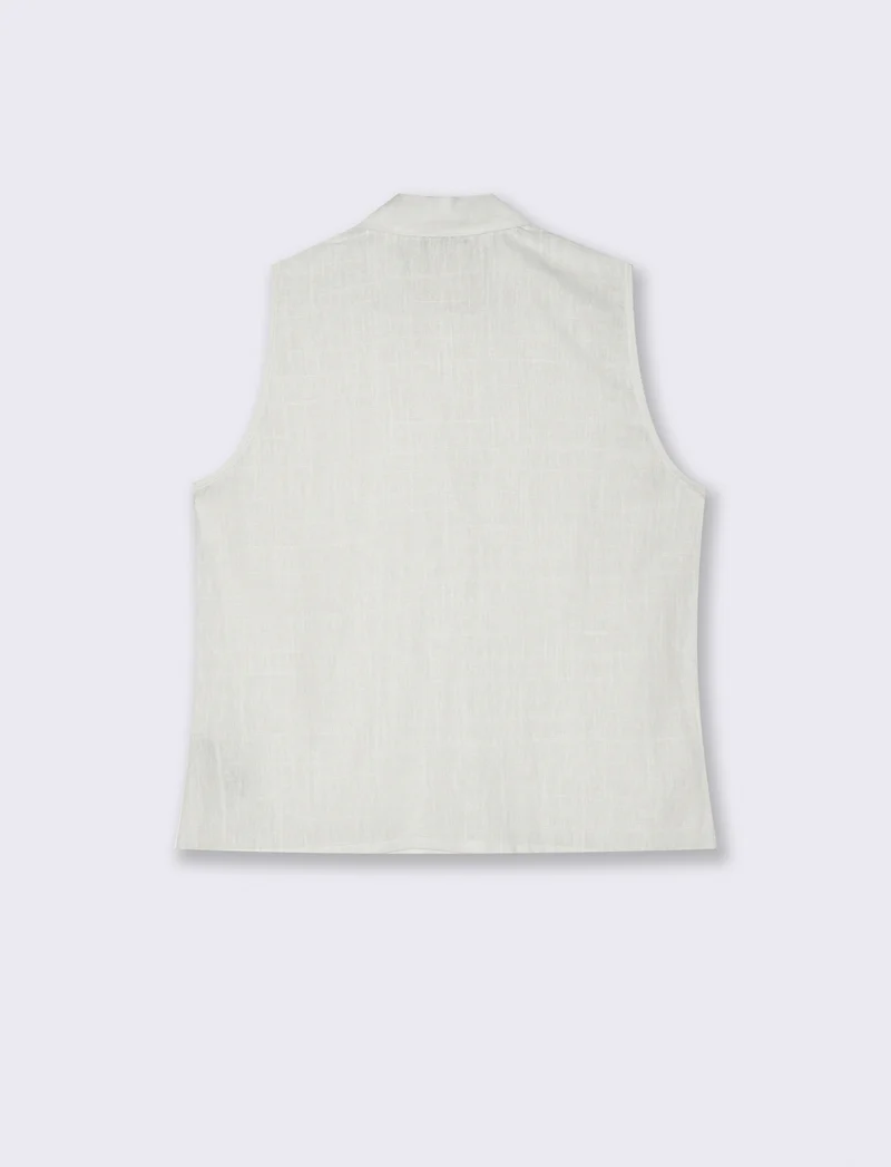 Camicia giromanica da donna - Bianco