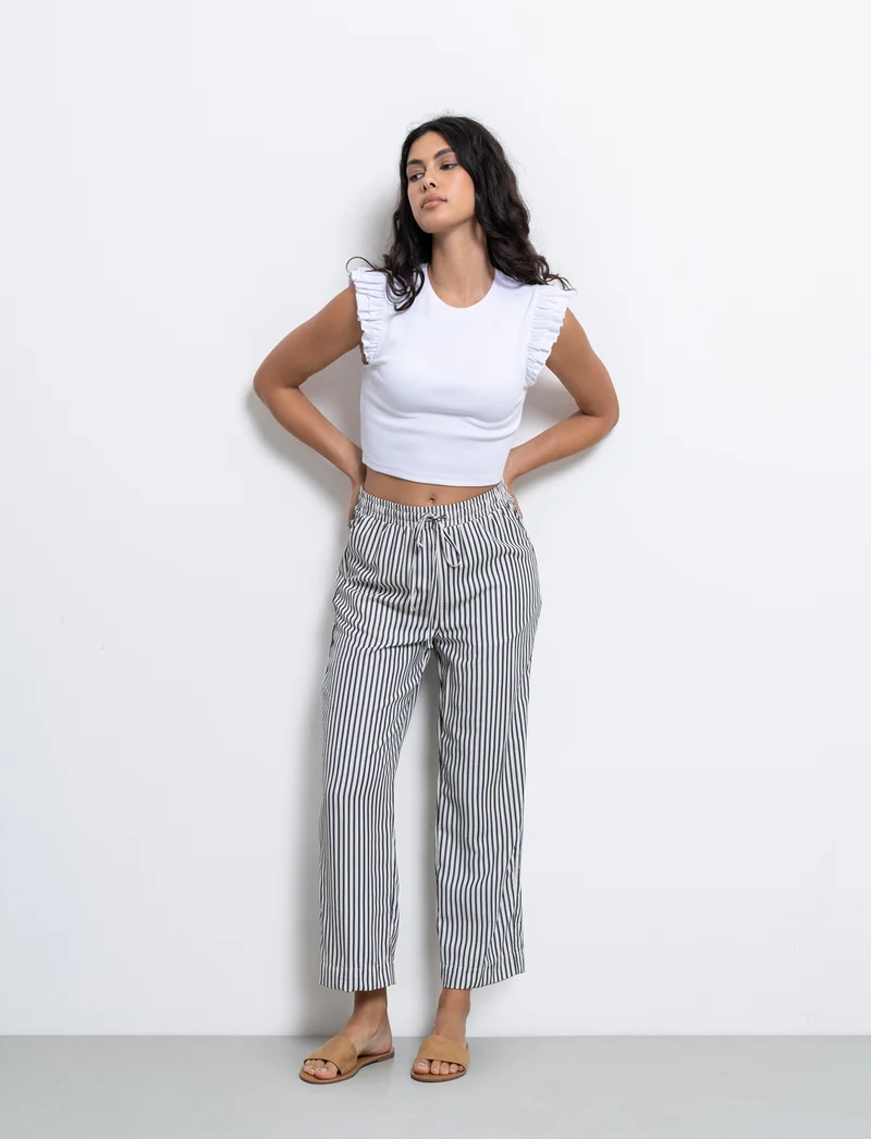 Pantalone con elastico in vita da donna - var 1