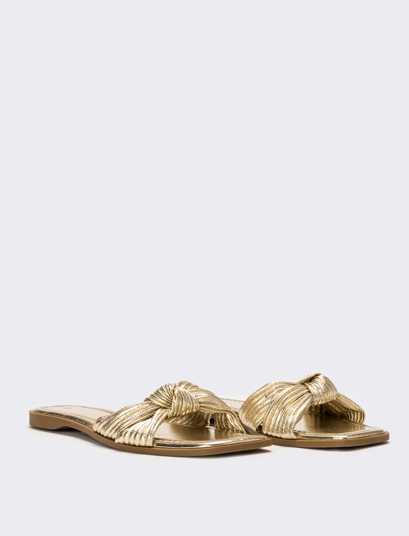 Mule da donna con nodo - Oro