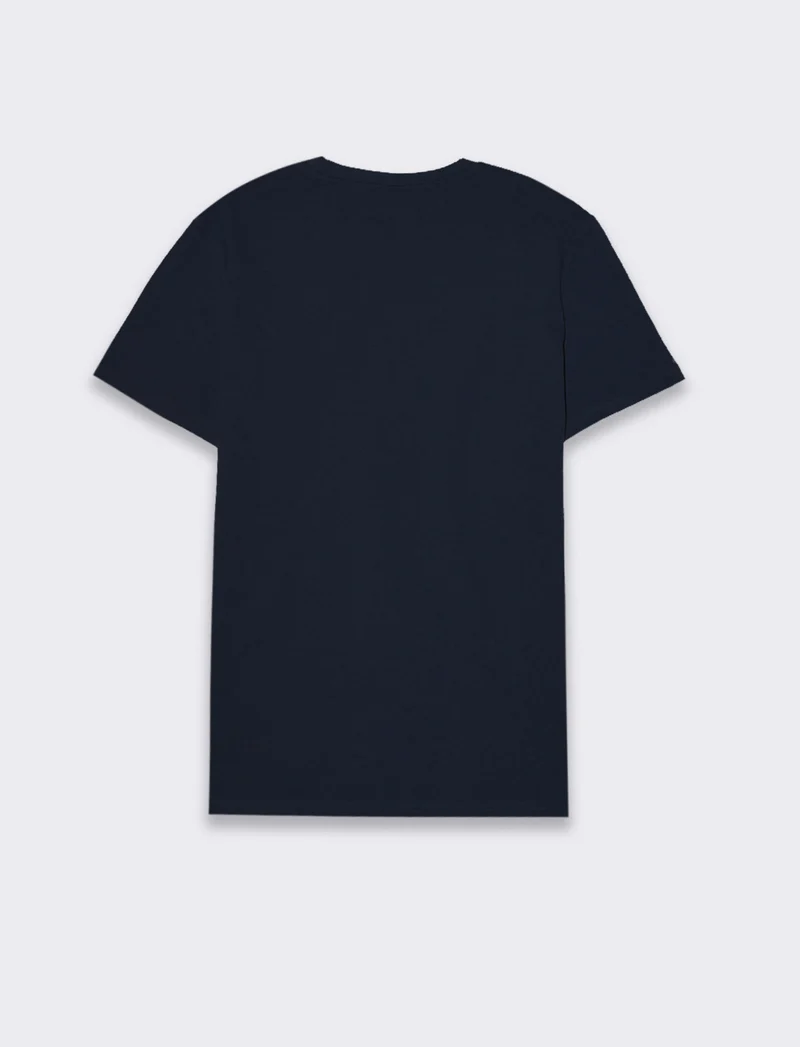 T-shirt in piquet di cotone da uomo - Blu
