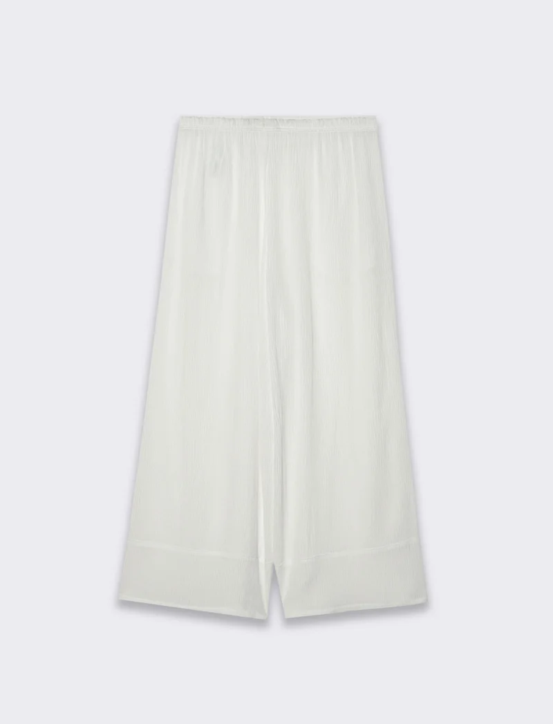 Pantalone coulotte da donna - Bianco