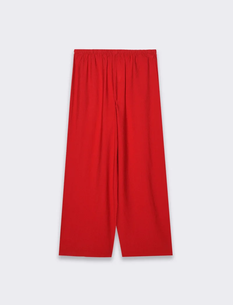 Pantalone con coulisse da donna - Rosso scarlatto