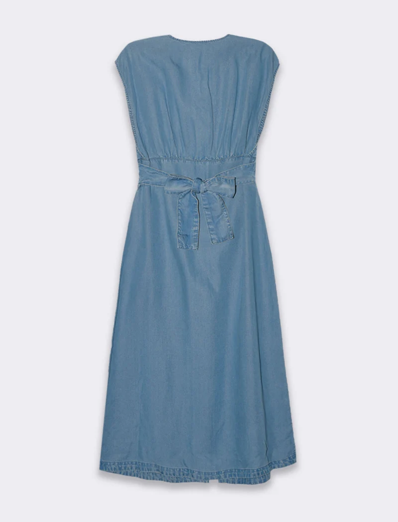 Abito chemisier giro manica da donna - Denim